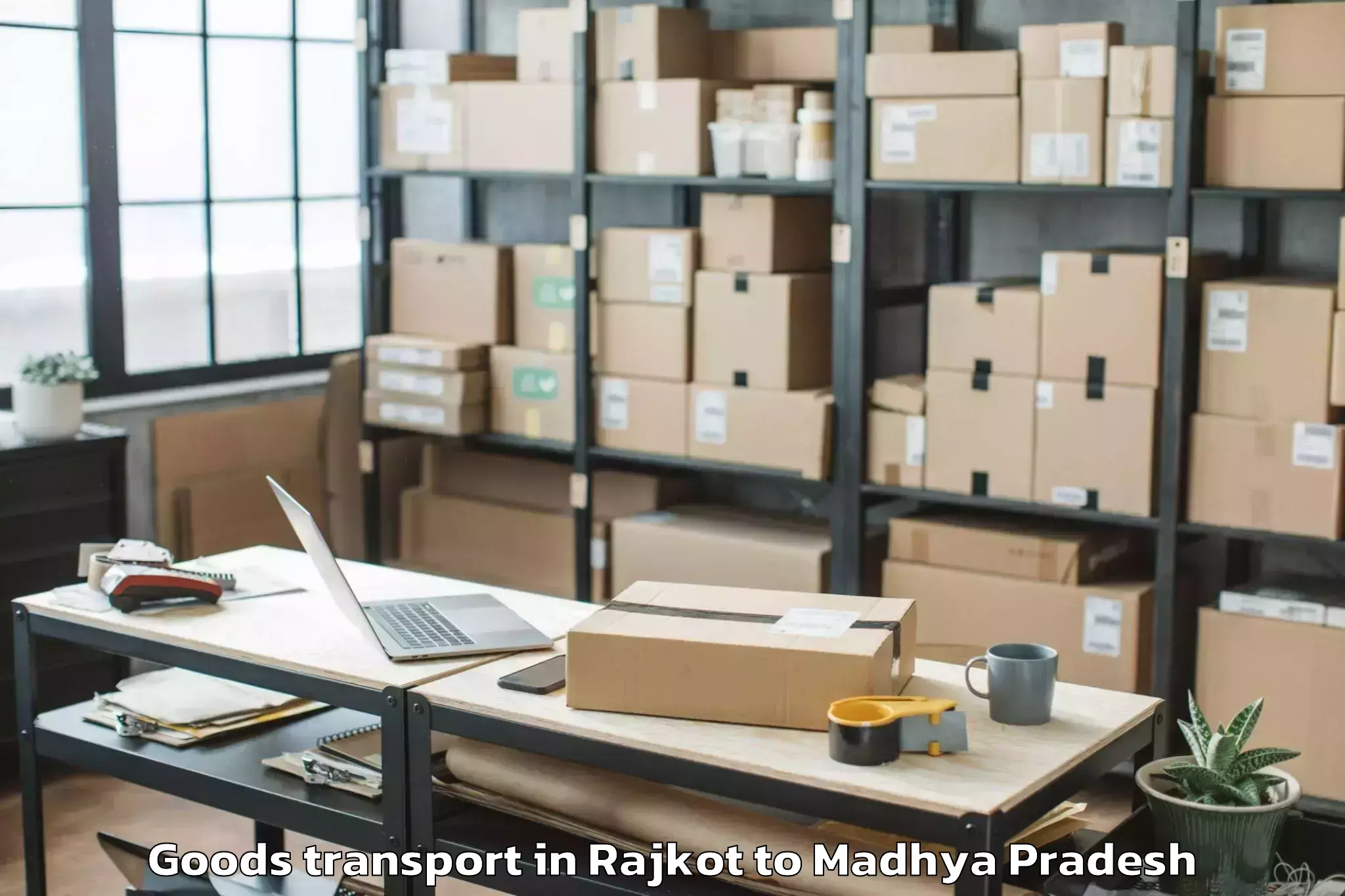 Hassle-Free Rajkot to Pohari Goods Transport